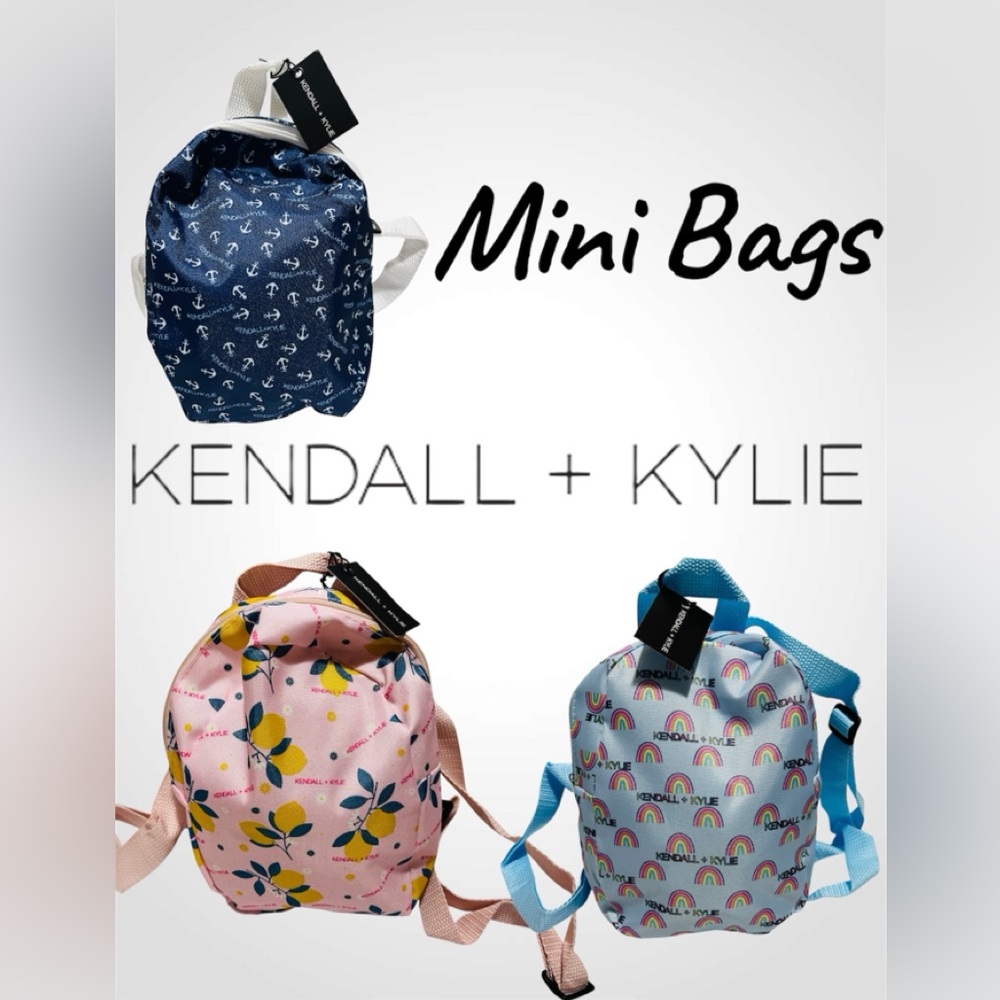Kendall & Kylie Kids Mini Backpacks - lot of 3 Rare